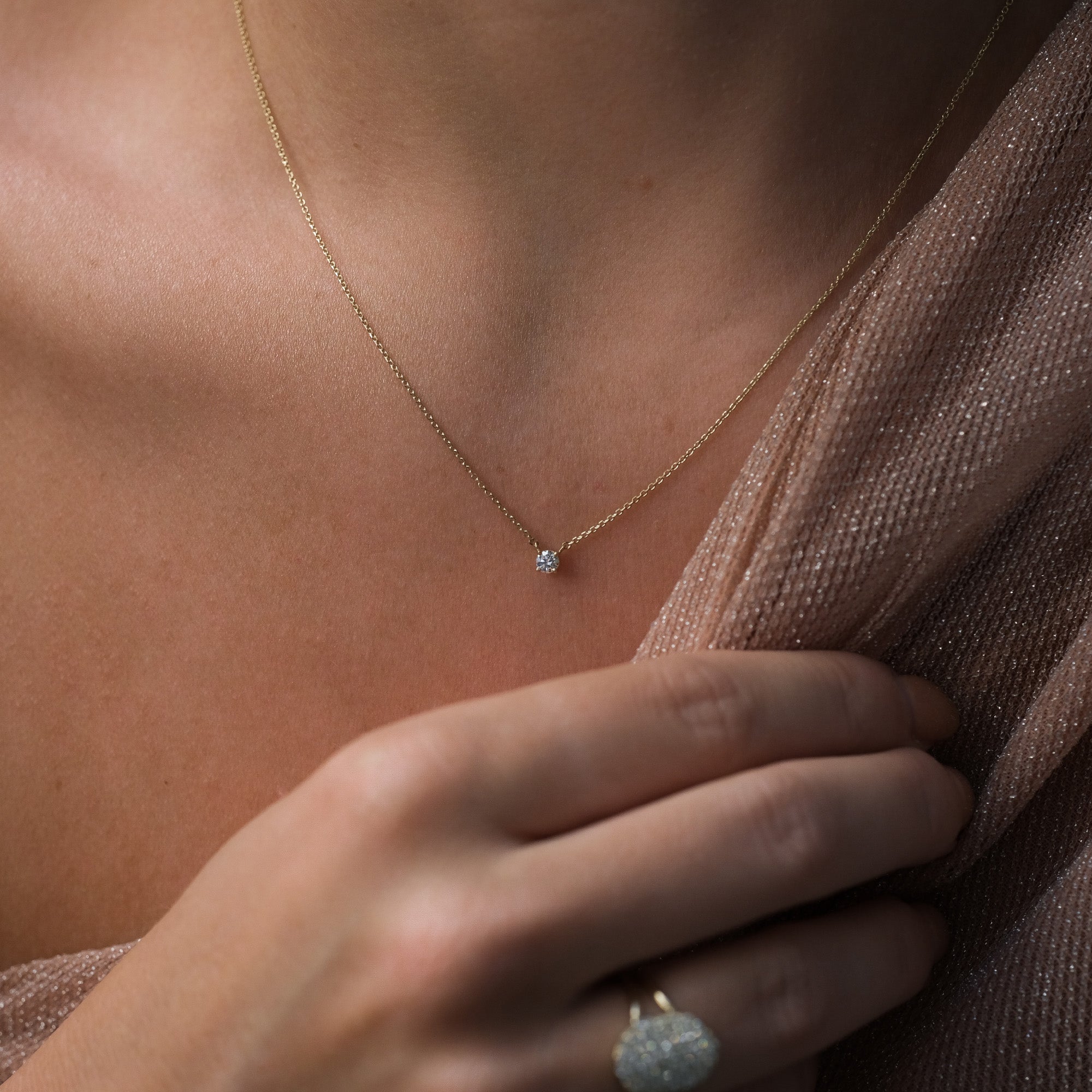 Starlight - 14k Gouden Diamanten Ketting